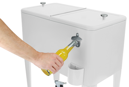 Kailua Cooler - Patio Cooler, American Cool Box, Refrigerated Truck, Party Drinks Cooler, White