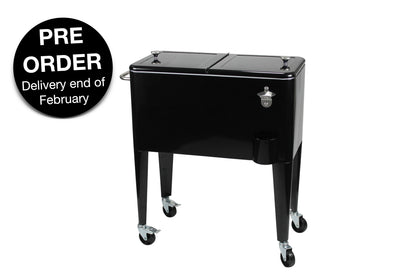 Kailua Cooler - Patio Cooler, American Cool Box, Refrigerated Truck, Party Drinks Cooler, Black