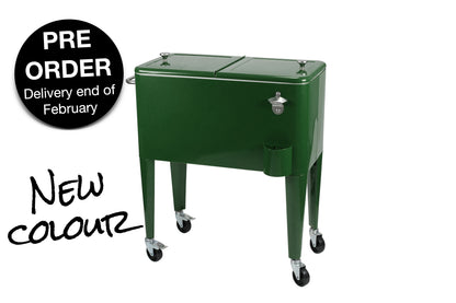 Kailua Cooler - Patio Cooler, American Cool Box, Refrigerated Truck, Party Drinks Cooler, Racing Green