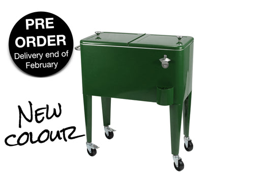 Kailua Cooler - Patio Cooler, American Cool Box, Refrigerated Truck, Party Drinks Cooler, Racing Green