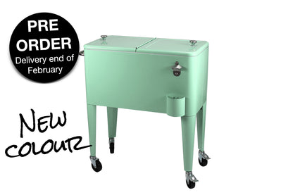 Kailua Cooler - Patio Cooler, American Cool Box, Refrigerated Truck, Party Drinks Cooler, Summer green